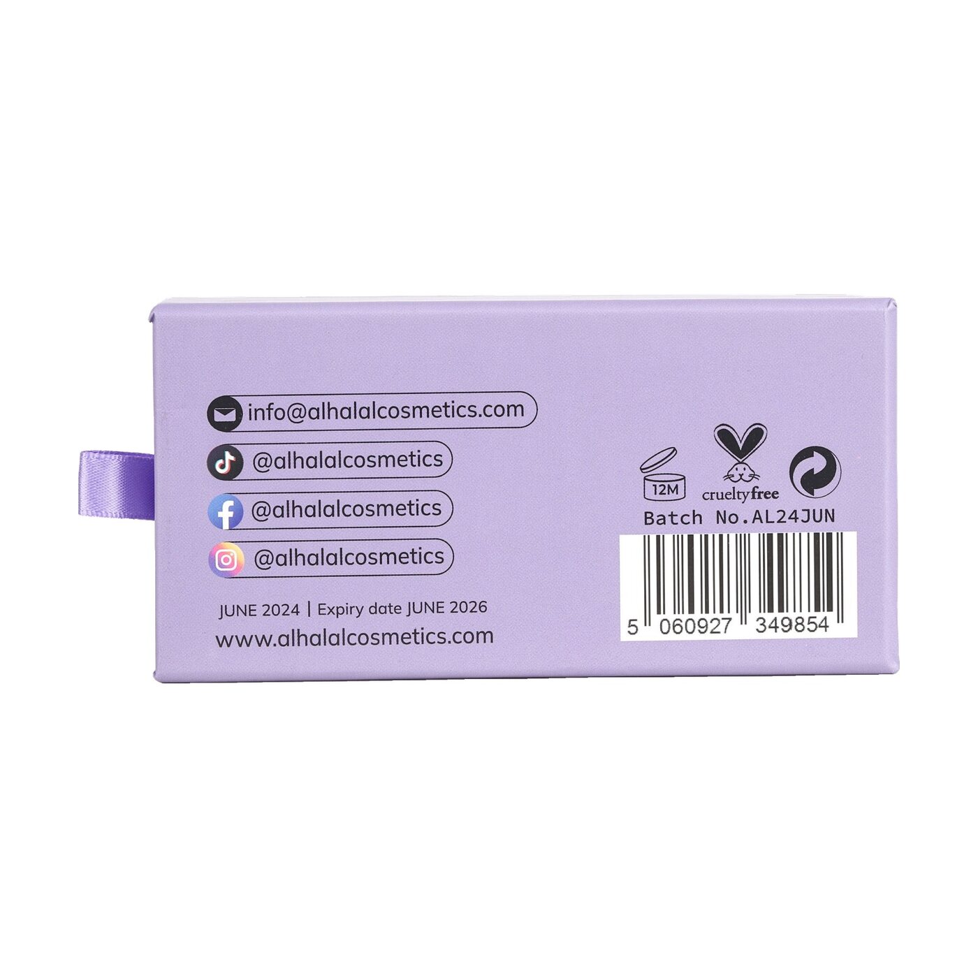 AL-318 IFRA (3D606) Halal Faux Mink Wimpern, tierversuchsfrei, Produktfoto Rückseite
