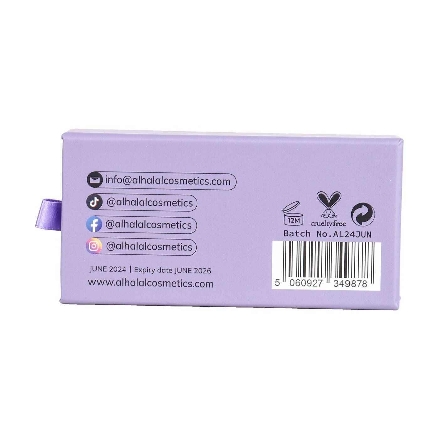 AL-320 HAFSA (3D150) Halal Faux Mink Wimpern, tierversuchsfrei, Produktfoto Rückseite