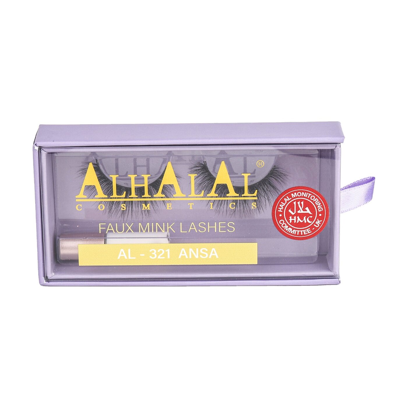 AL-321 ANSA (D8301) Halal Faux Mink Wimpern, tierversuchsfrei, Produktfoto Box vorne