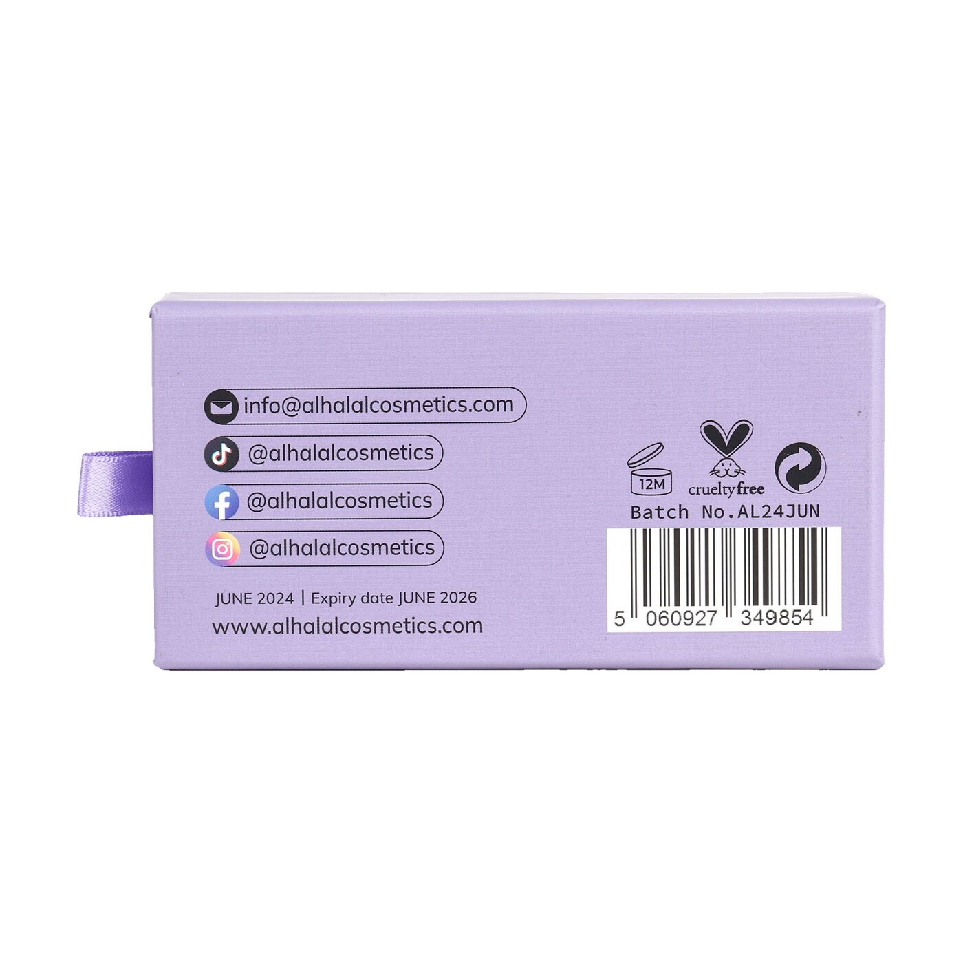 AL-322 HAYA (D007) Halal Faux Mink Wimpern, tierversuchsfrei, Produktfoto Rückseite