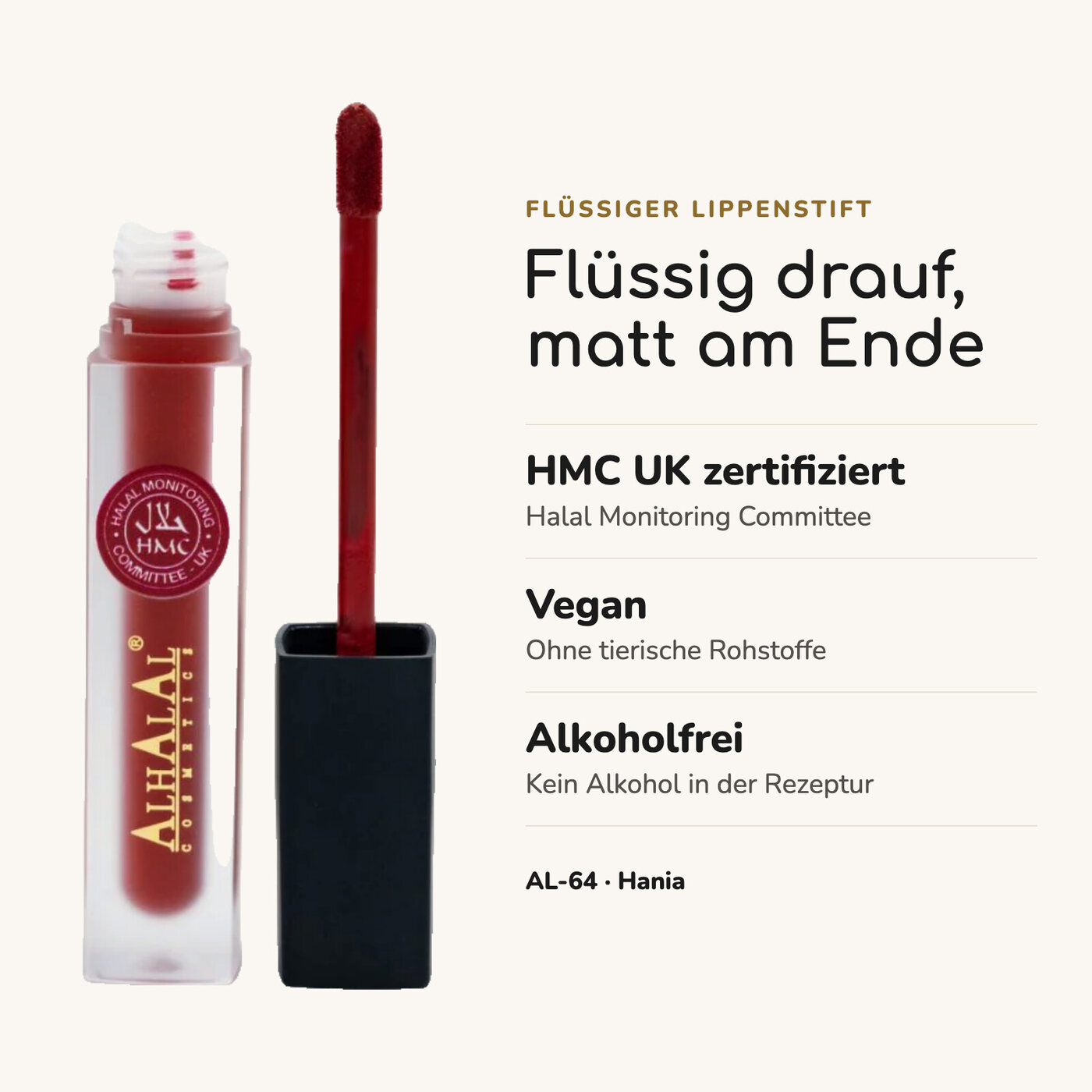 AL-64 HANIA Lippenstift Rot, Vorteile auf einen Blick