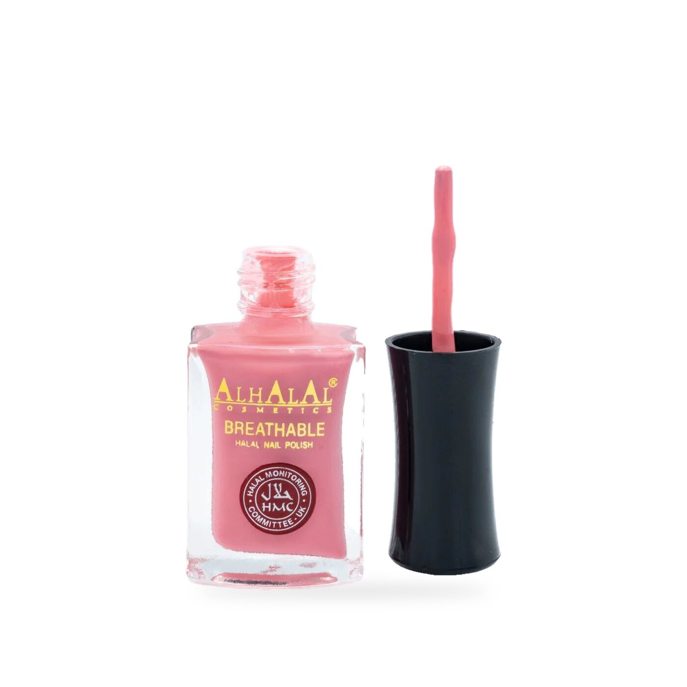AL-144 UMME HANI Halal Atmungsaktiver Nagellack Nude-Rosa, Produktfoto offen