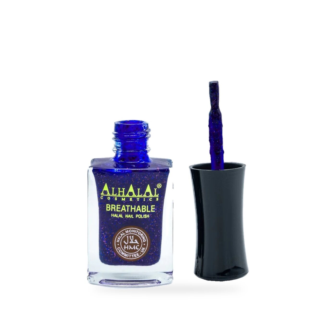AL-146 SOMIA Halal Atmungsaktiver Nagellack Dunkelblau, Produktfoto offen