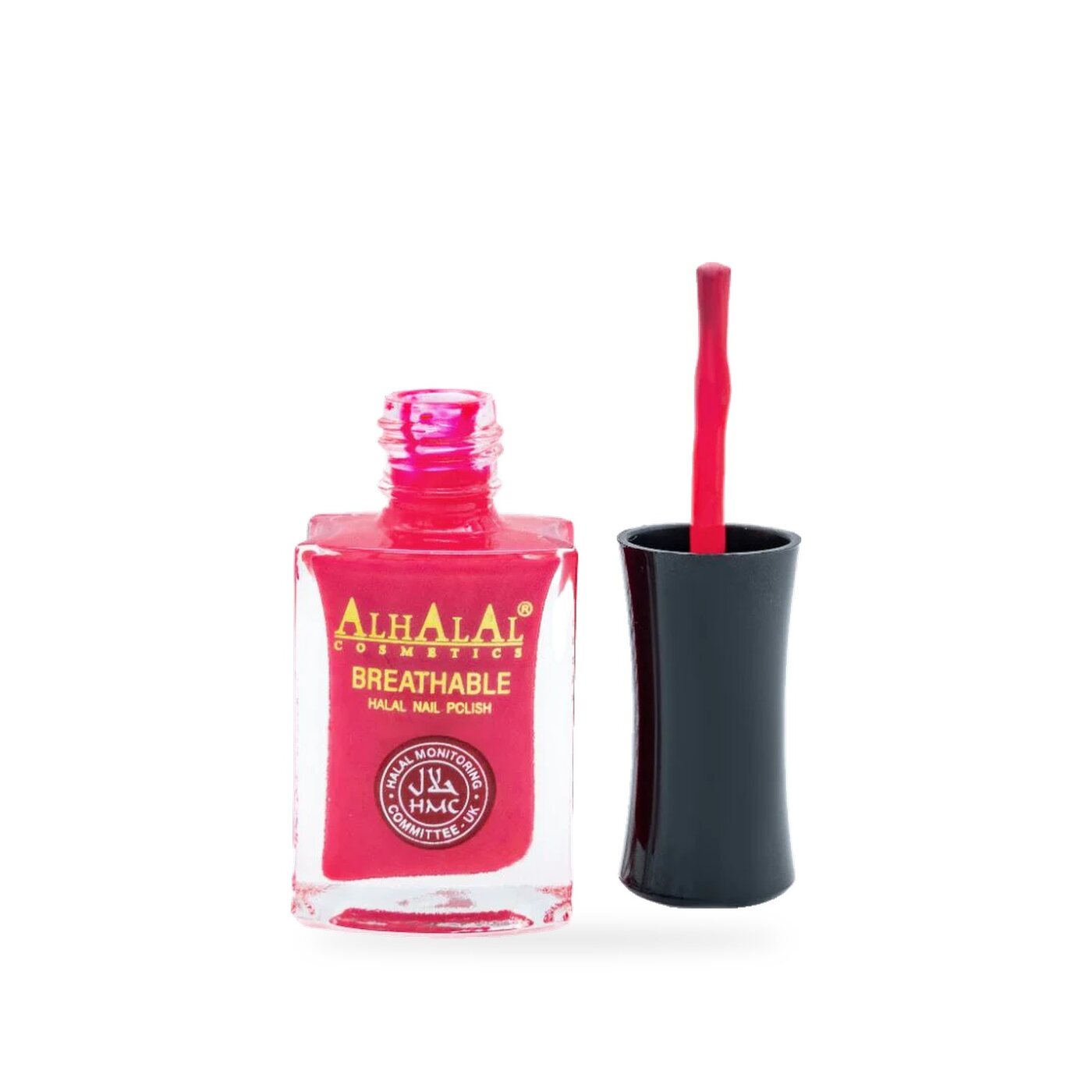 AL-149 SOBIA Halal Atmungsaktiver Nagellack Pink alkoholfrei und vegan, Produktfoto offen