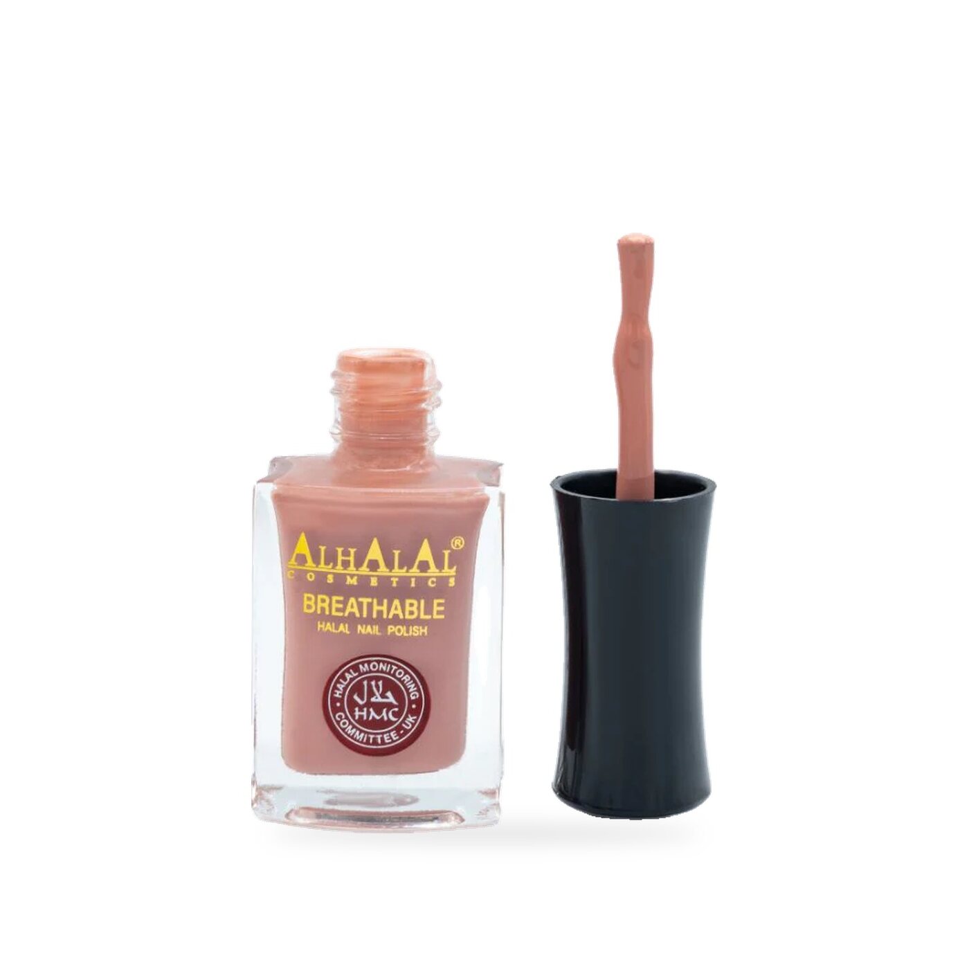 AL-151 ARHAM Halal Atmungsaktiver Nagellack Rosa, Produktfoto offen