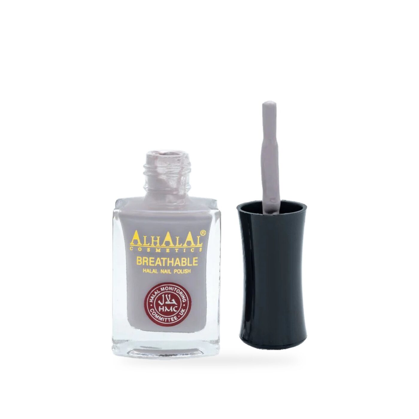 AL-155 Jumana Halal Atmungsaktiver Nagellack Silber, Produktfoto offen