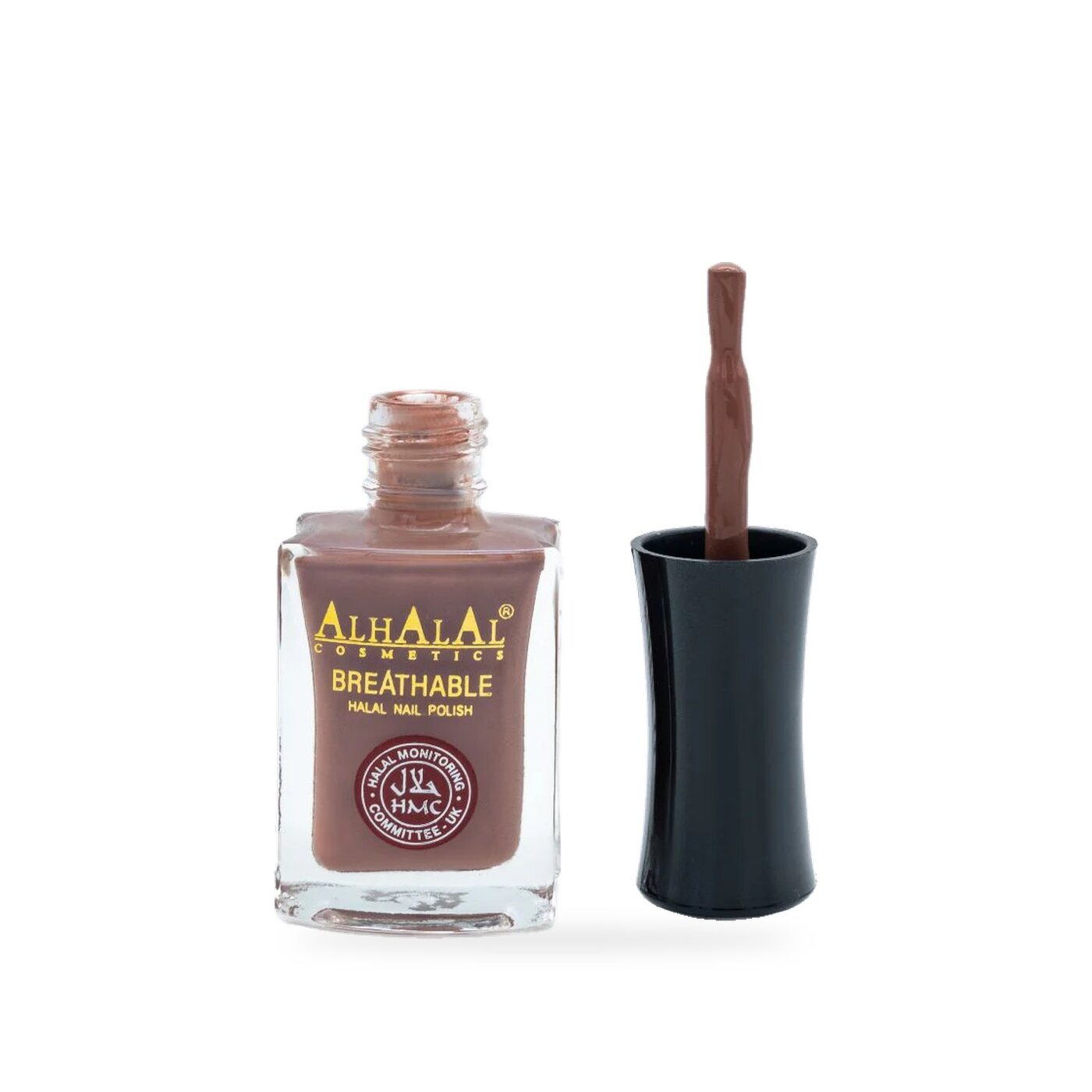 AL-156 Sabeen Halal Atmungsaktiver Nagellack Kaffee Nude, Produktfoto offen