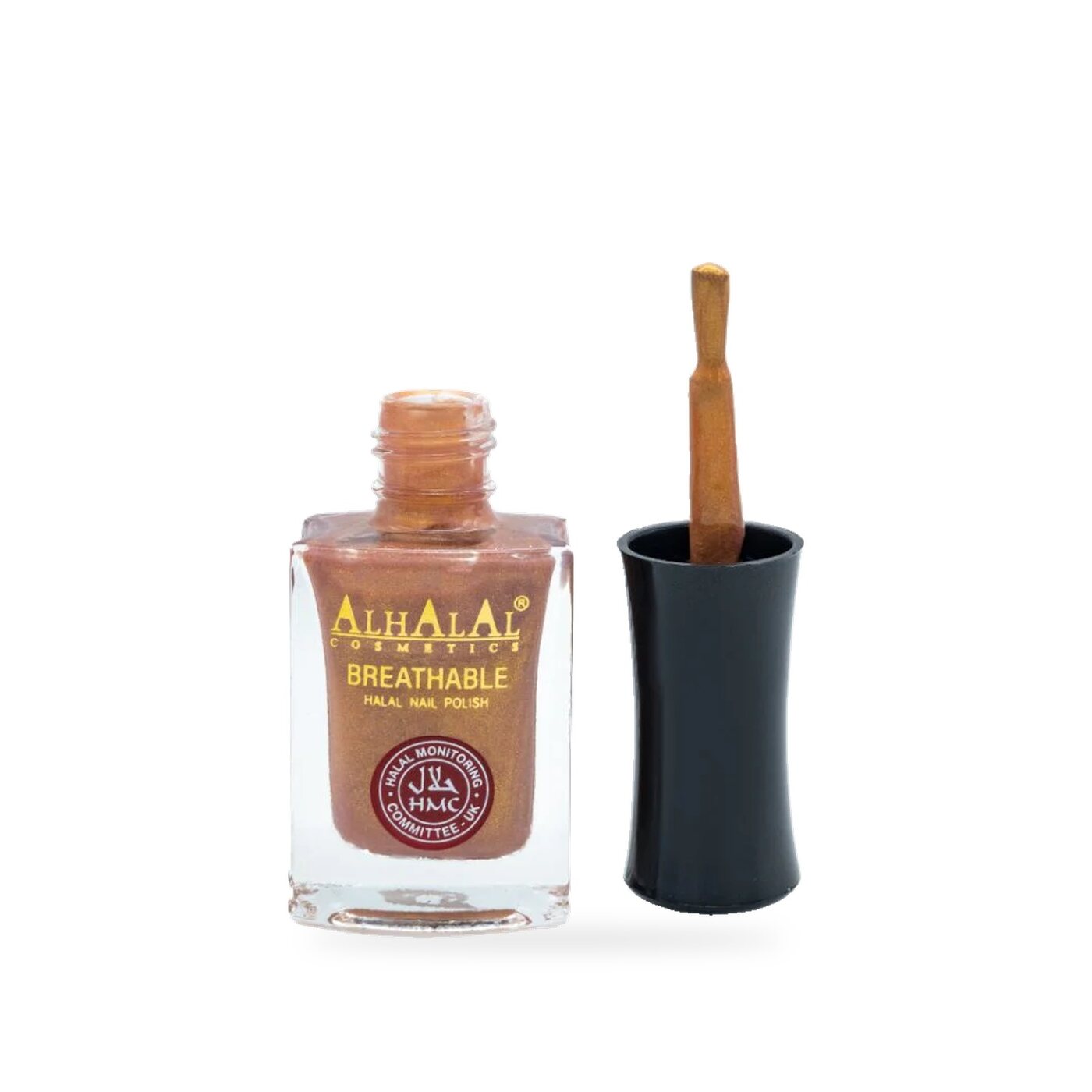 AL-158 Zoya Halal Atmungsaktiver Nagellack Gold, Produktfoto offen
