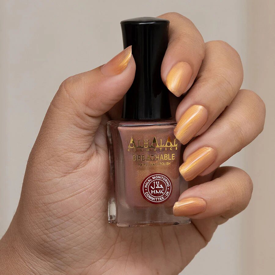 AL-158 Zoya Halal Atmungsaktiver Nagellack Gold, Anwendung