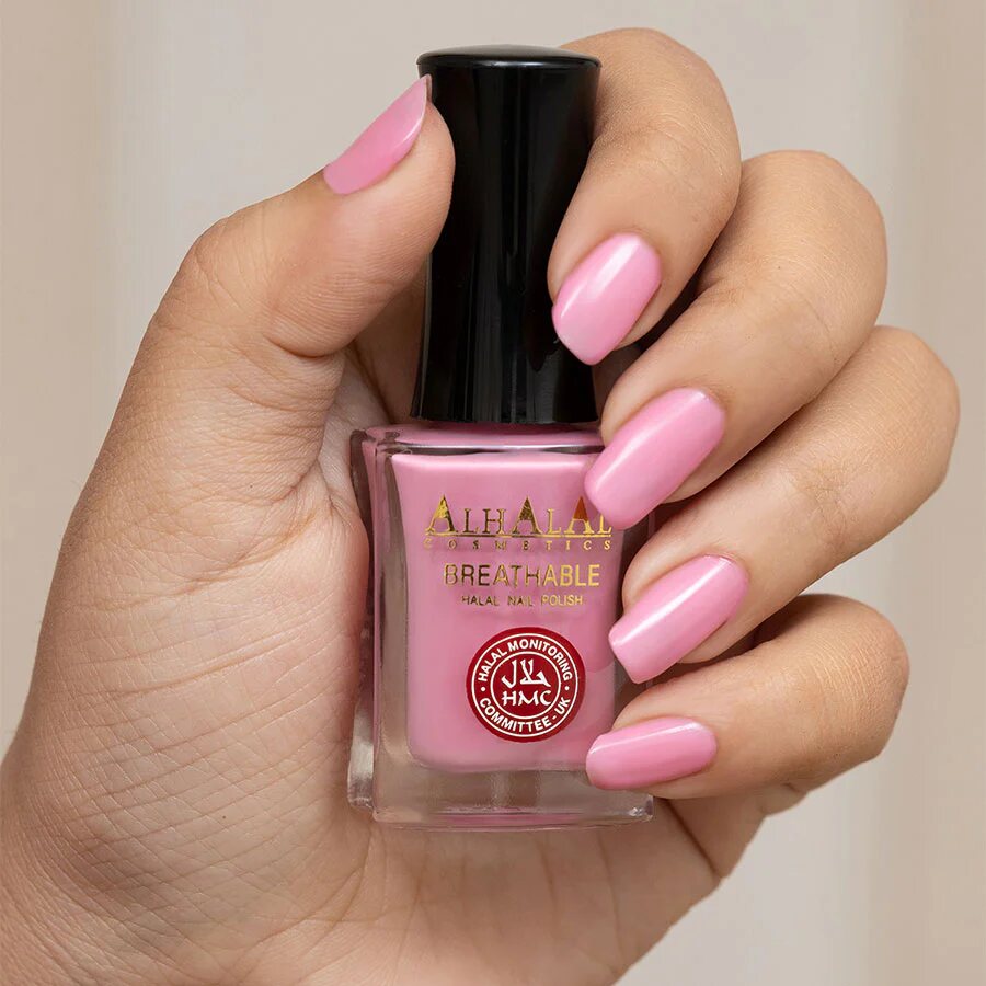 AL-159 SHANAYA Halal Atmungsaktiver Nagellack Rosa, Anwendung