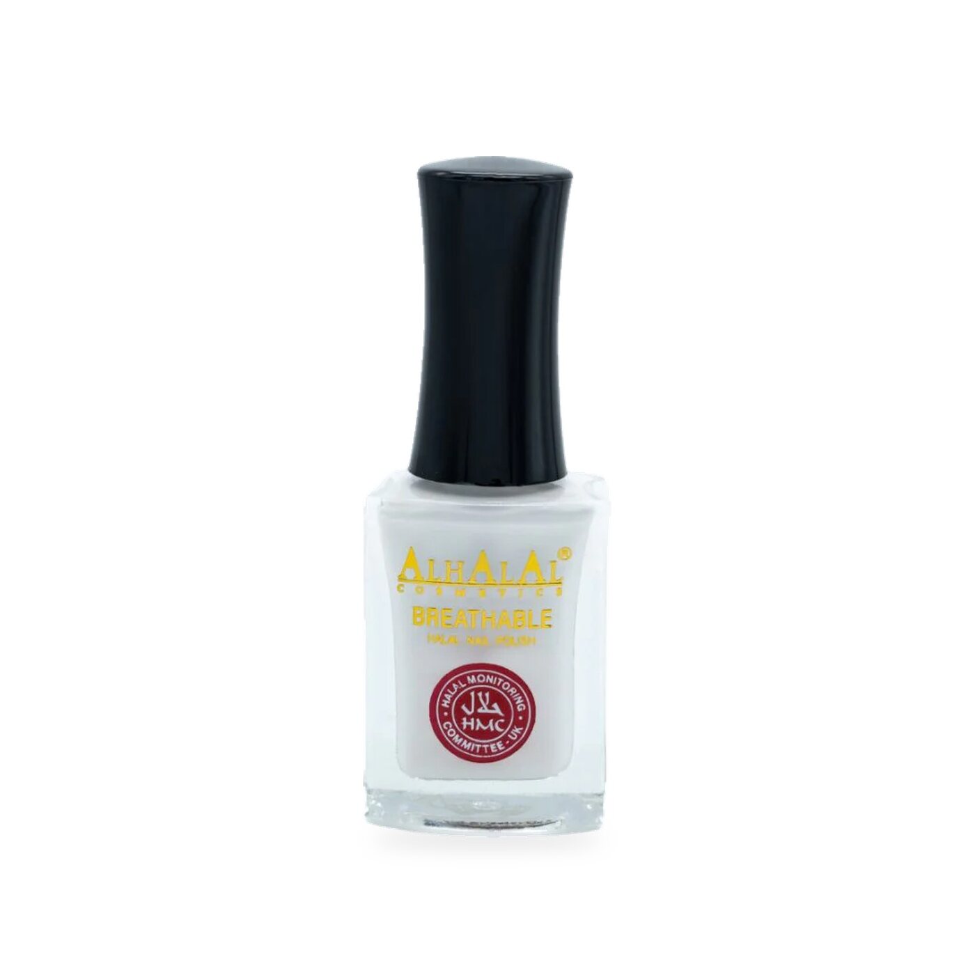 AL-160 ZARGHOONA Halal Atmungsaktiver Nagellack Weiß alkoholfrei und vegan, Produktfoto Flasche