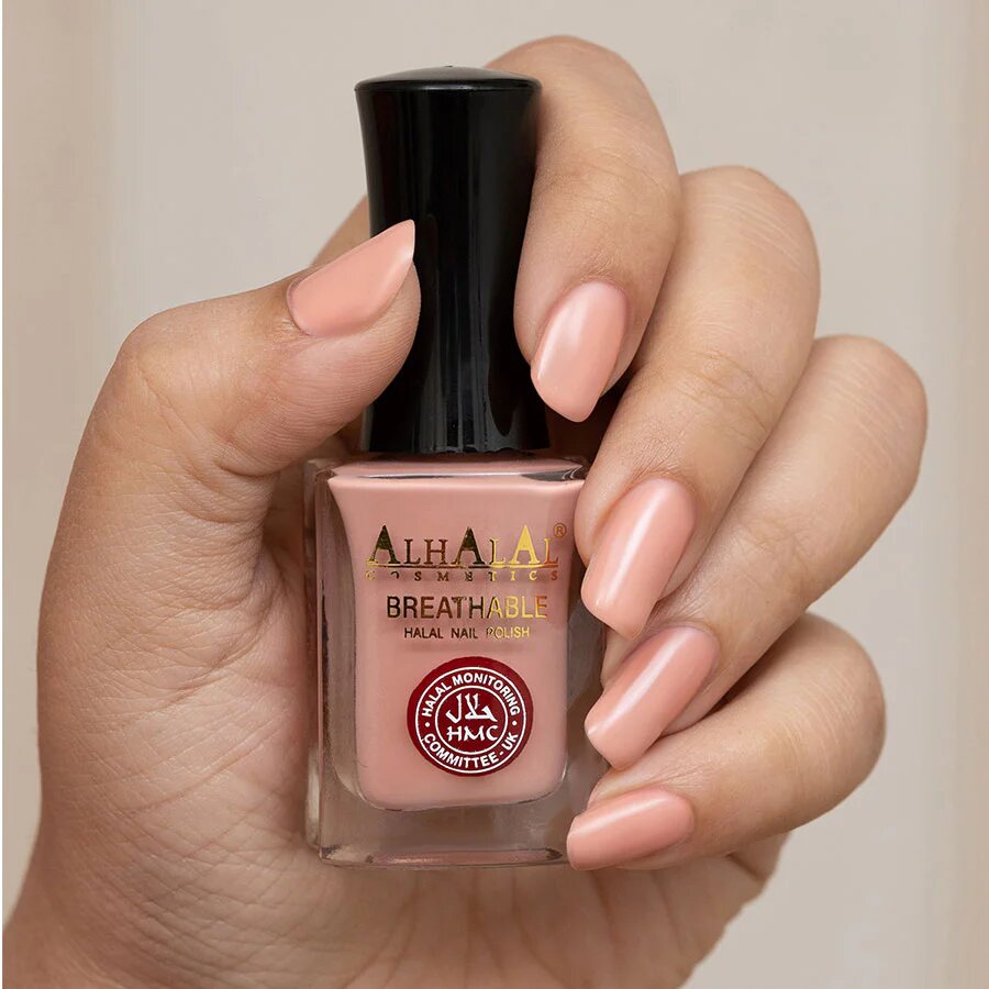 AL-162 REEMA Halal Atmungsaktiver Nagellack Beige, Anwendung