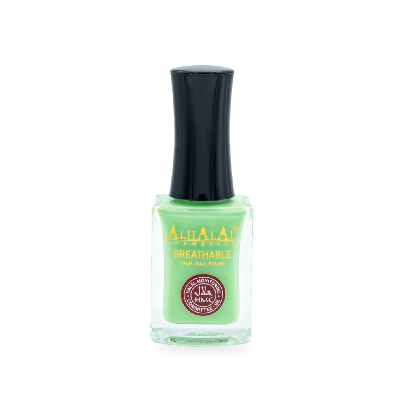 AL-166 FAJAR Halal Atmungsaktiver Nagellack Grün, Produktfoto Flasche