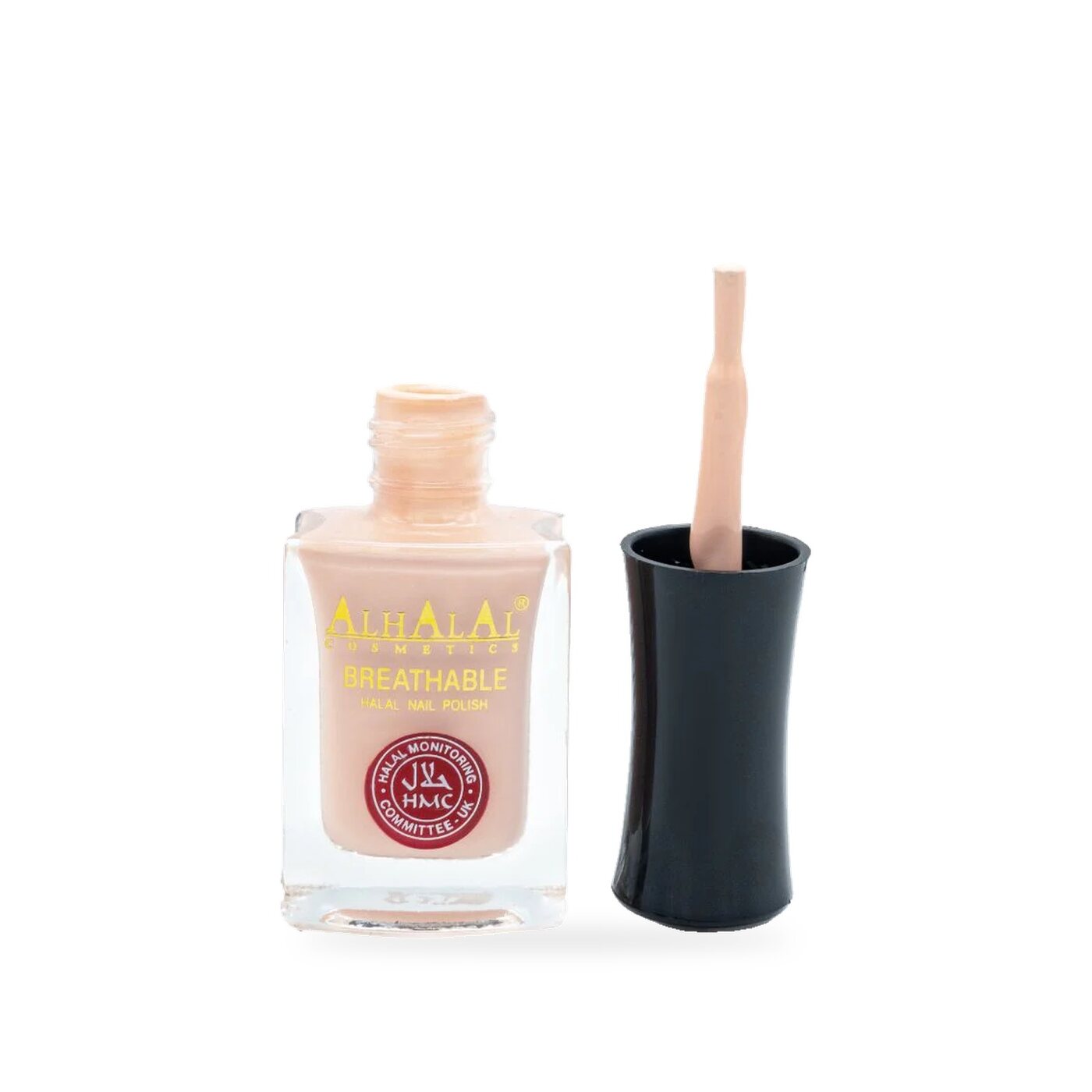 AL-167 FARAH Halal Atmungsaktiver Nagellack Nude, Produktfoto offen