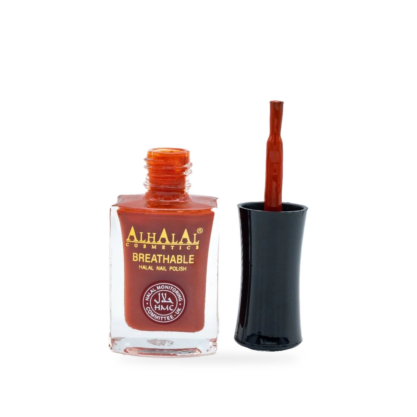AL-168 AYAT Halal Atmungsaktiver Nagellack Rot, Produktfoto offen