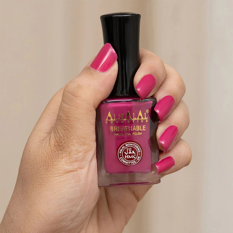 AL-170 SAJAL Halal Atmungsaktiver Nagellack Pink alkoholfrei und vegan, Anwendung
