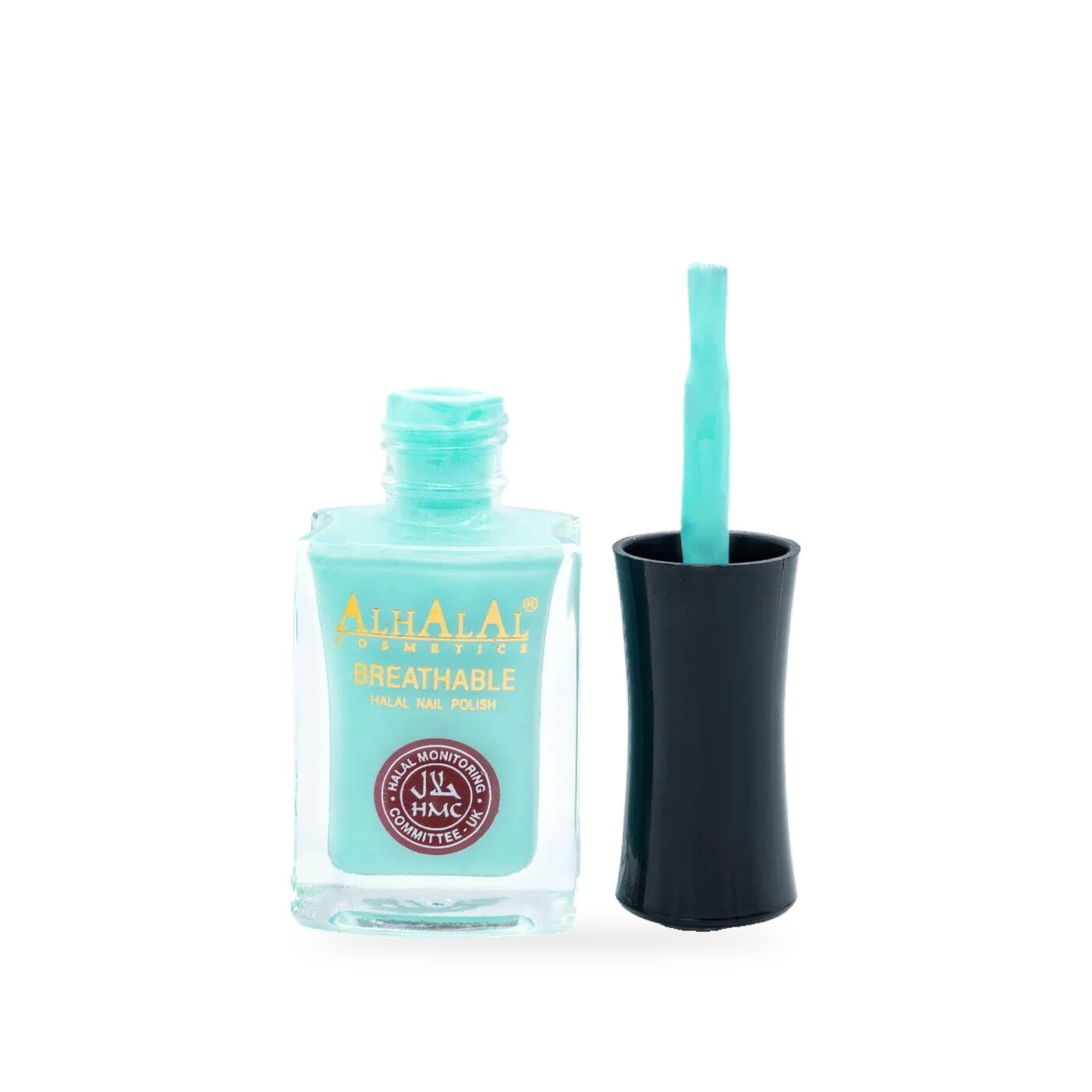 AL-172 MAHIRA Halal Atmungsaktiver Nagellack Blau, Produktfoto offen