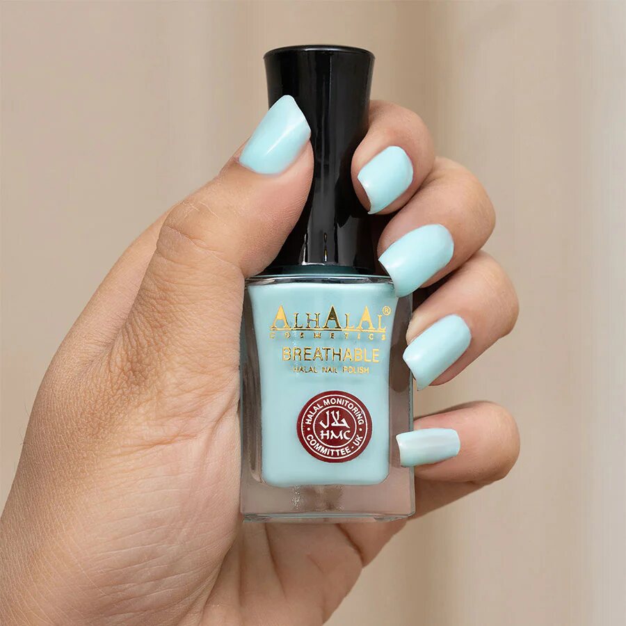 AL-172 MAHIRA Halal Atmungsaktiver Nagellack Blau, Anwendung