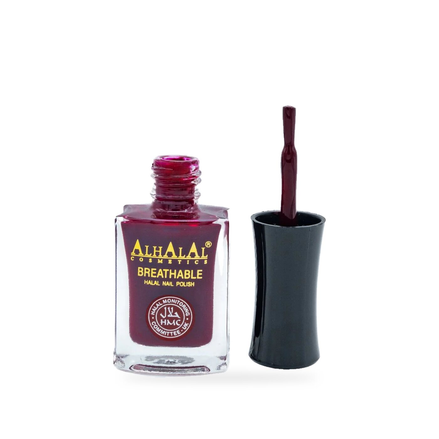 AL-174 SABA Halal Atmungsaktiver Nagellack Koralle, Produktfoto offen