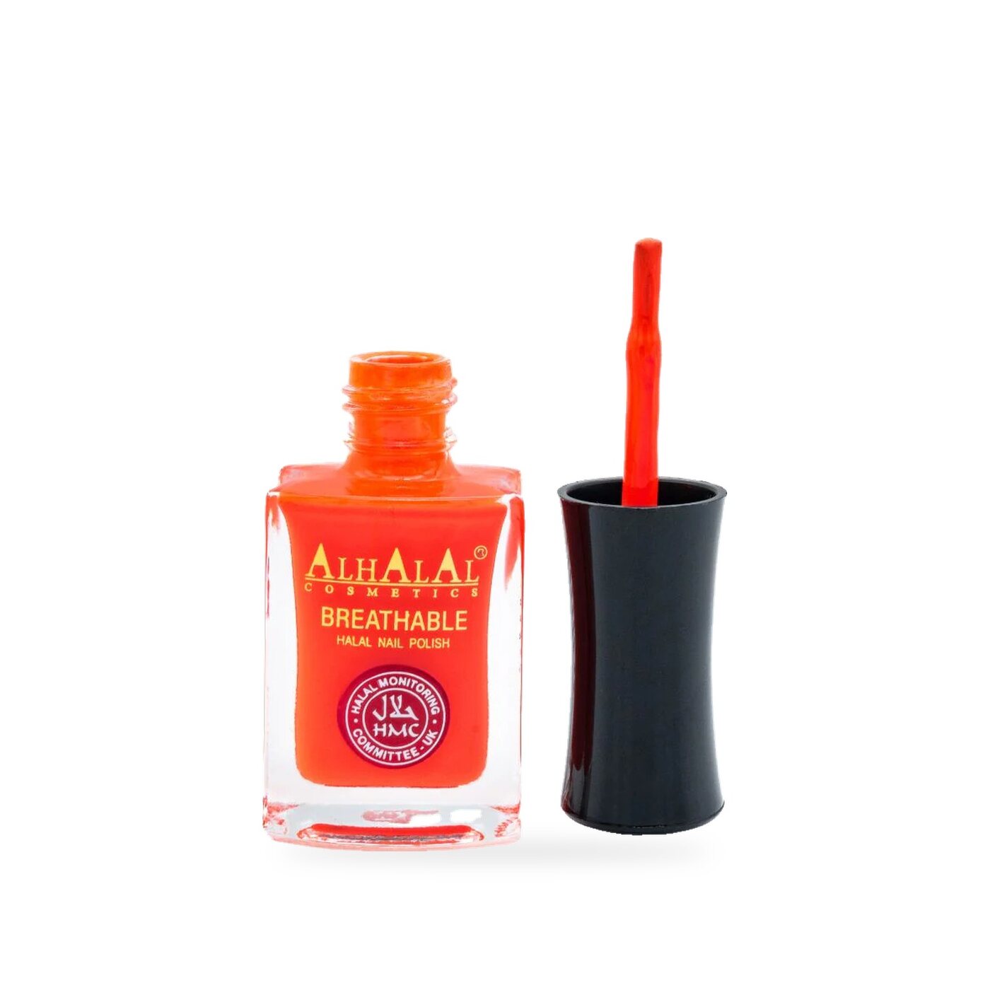 AL-175 SANAM Halal Atmungsaktiver Nagellack Orange, Produktfoto offen