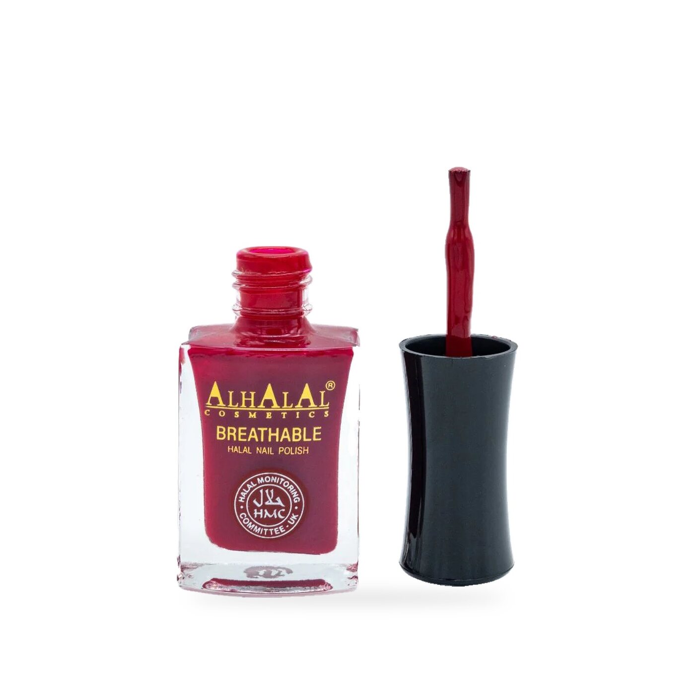 AL-176 AYEZA Halal Atmungsaktiver Nagellack Rot, Produktfoto offen