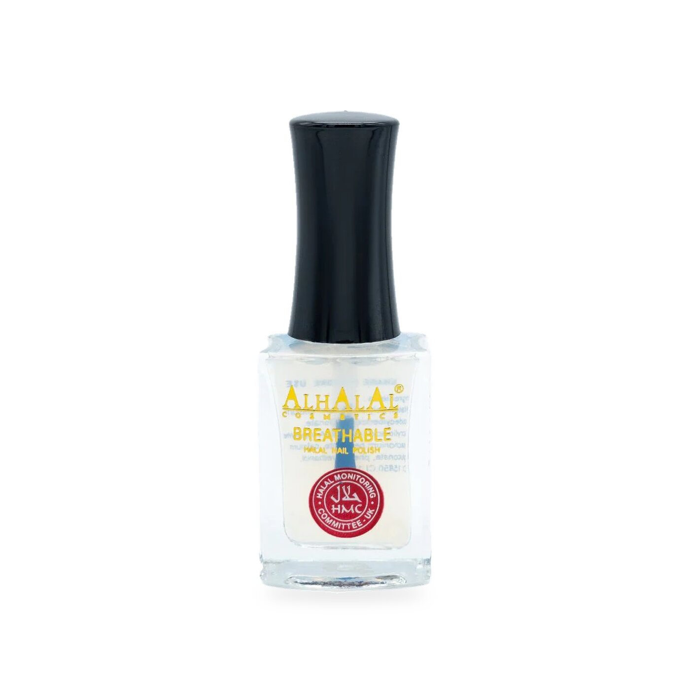 AL-181 FARWA Halal Atmungsaktiver Nagellack Klarlack, Produktfoto Flasche