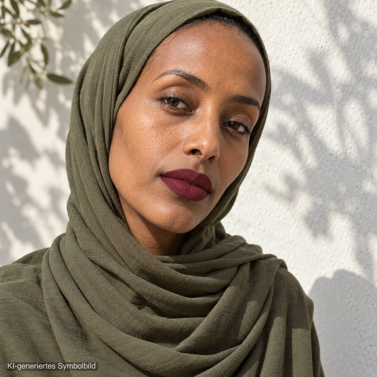 AL-56 SUNDAS Halal Lippenstift Brick Red flüssig, matt, vegan, alkoholfrei & HMC-zertifiziert, KI-generiertes Symbolbild