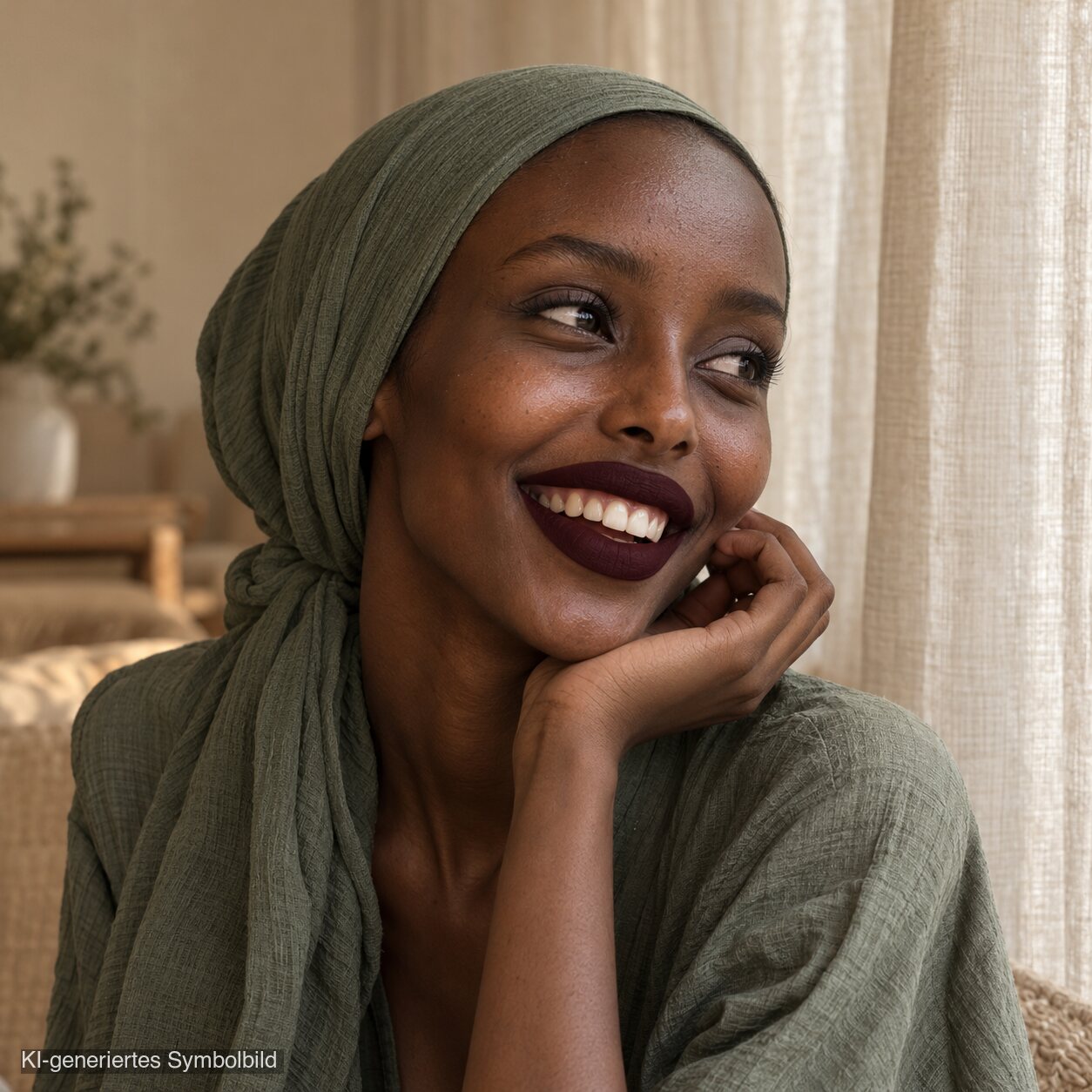 AL-60 SANIYA Lippenstift Velvet Plum, KI-generiertes Symbolbild