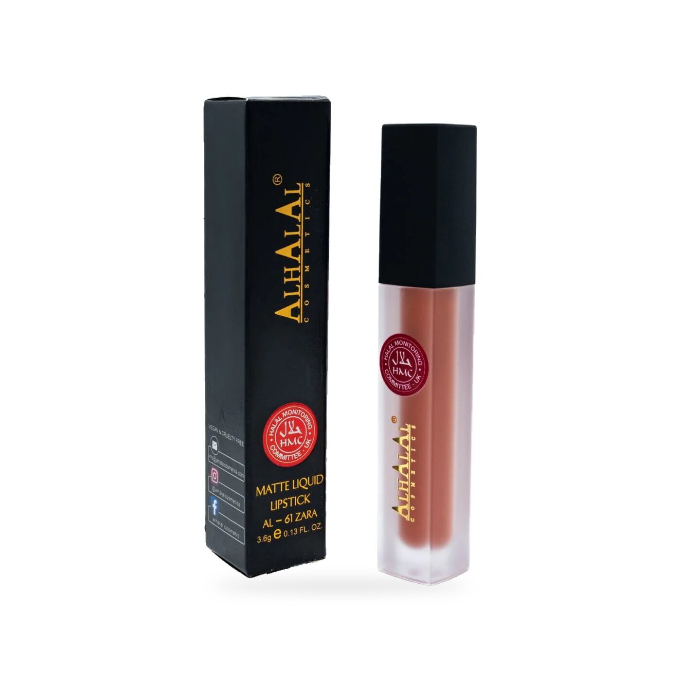 AL-61 ZARA Lippenstift Rot, Produktfoto mit Box