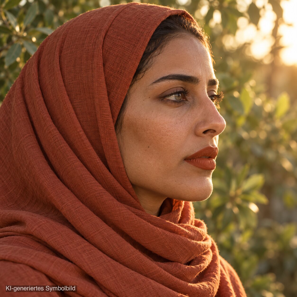 AL-09 HOORIA Halal Lippenstift Sunset Glow, KI-generiertes Symbolbild