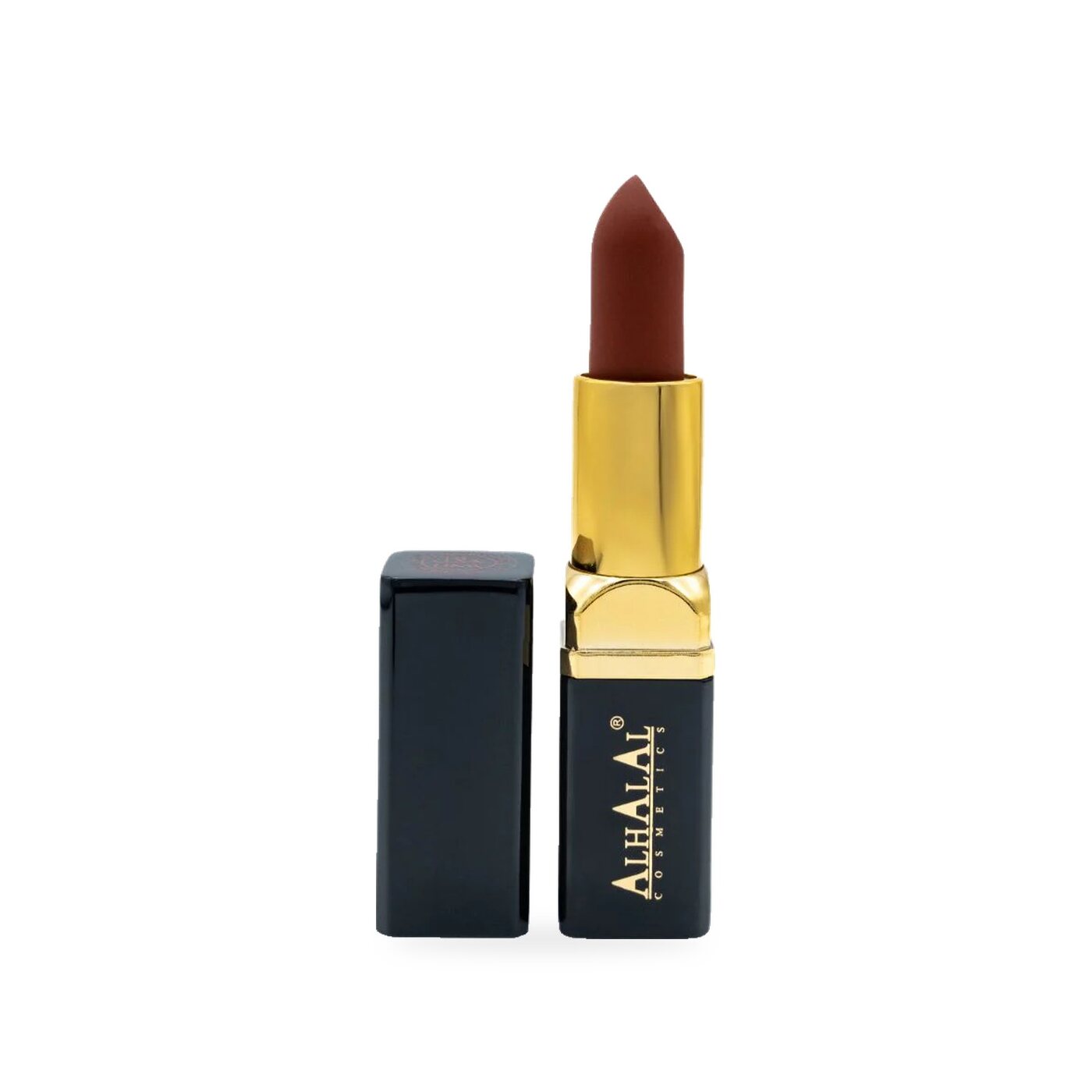 AL-18 MINHAL Halal Lippenstift Rusty Red, Produktfoto offen