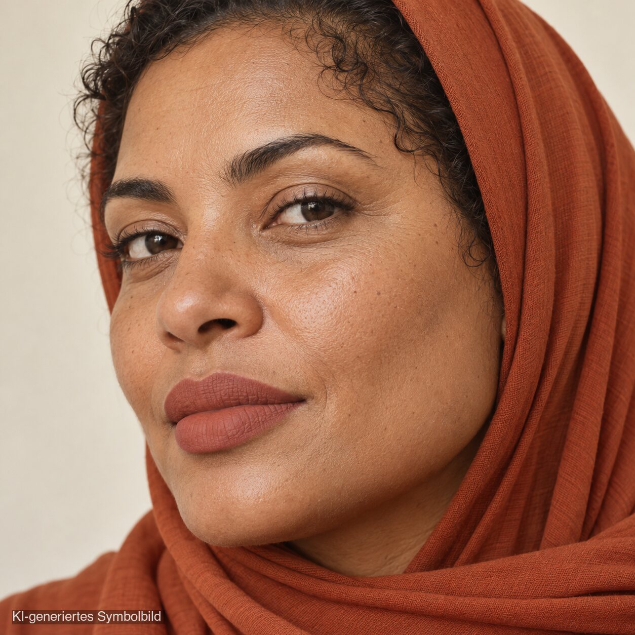 AL-23 AMAL Halal Lippenstift Peach Nude, KI-generiertes Symbolbild