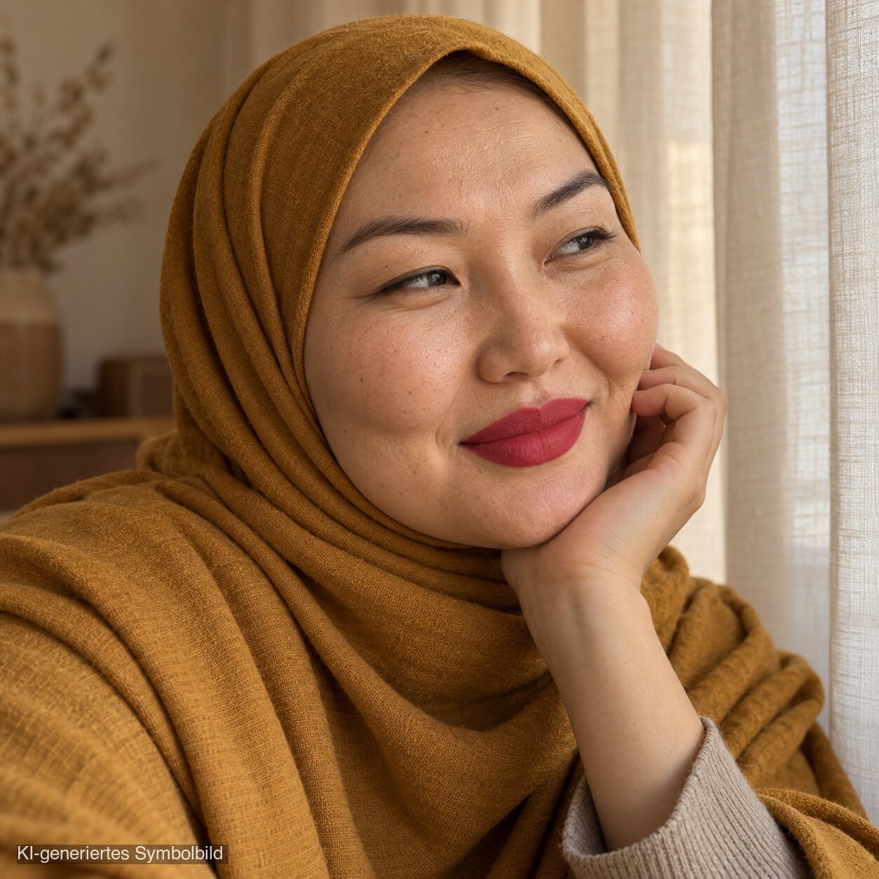 AL-05 AROOBA Halal Lippenstift Neon-Pink, KI-generiertes Symbolbild