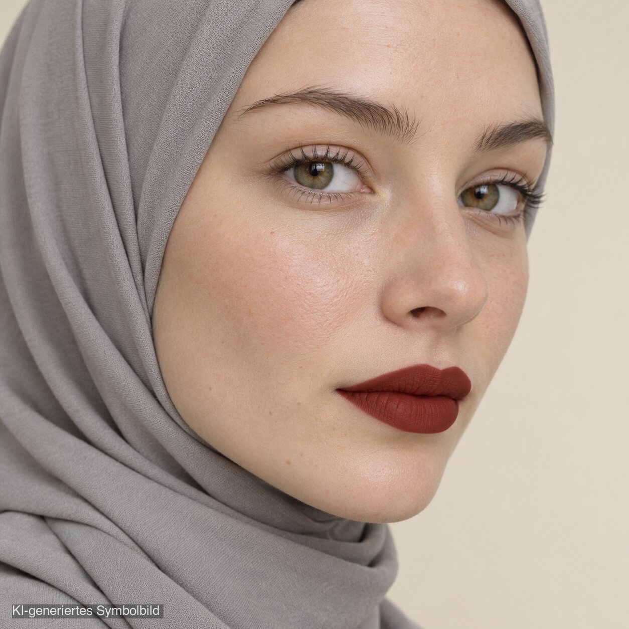 AL-18 MINHAL Halal Lippenstift Rusty Red, KI-generiertes Symbolbild
