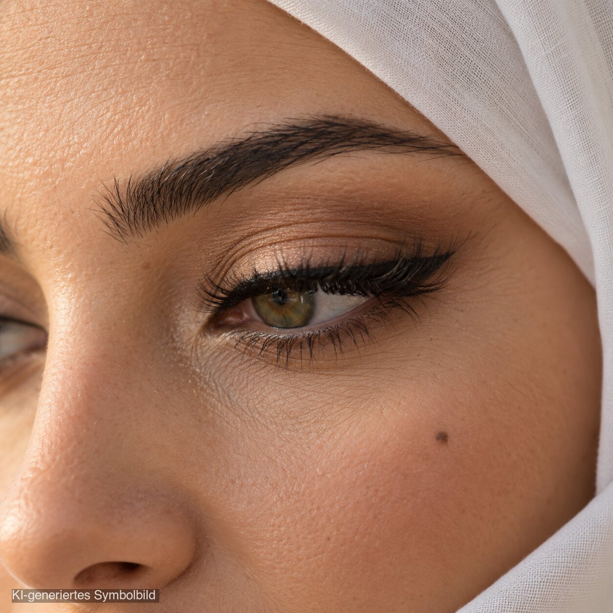 AL-317 AFRA (3D003) Halal Faux Mink Wimpern, tierversuchsfrei, KI-generiertes Symbolbild